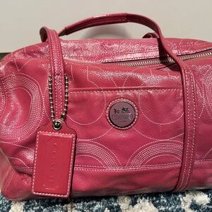 Vintage Coach Pink  Patent Leather Purse